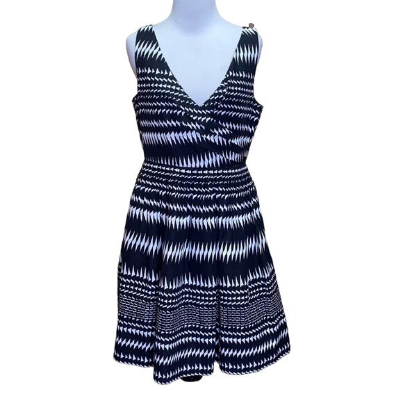 J. Crew Dresses & Skirts - J. Crew Collection Black & White Wrap Fit & Flare Dress New with tags Size 6
